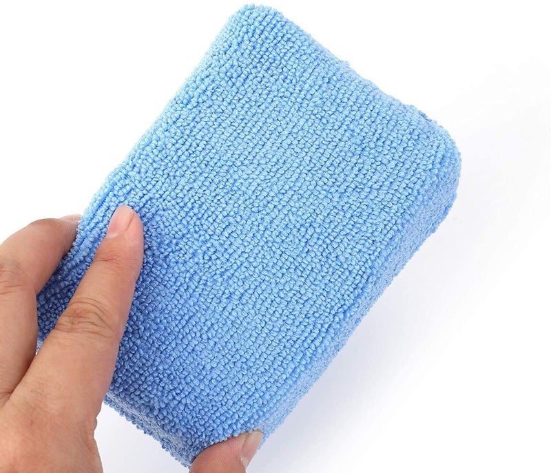 AUTO CARE Autocare 10 Pack Car Wax Applicator Pad Rectangle Foam Premium Grade Microfiber Applicator Pads - Image 3